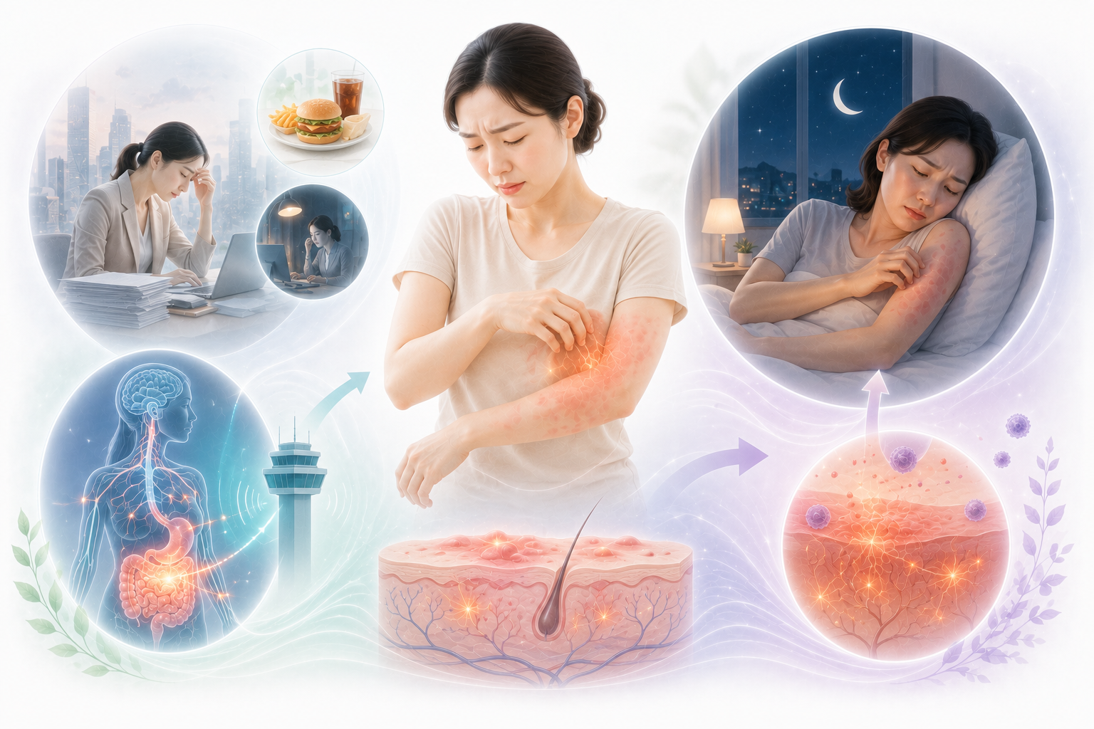 밤마다 불덩이처럼 달아오르는 피부? 사상체질로 푸는 저녁 두드러기의 비밀