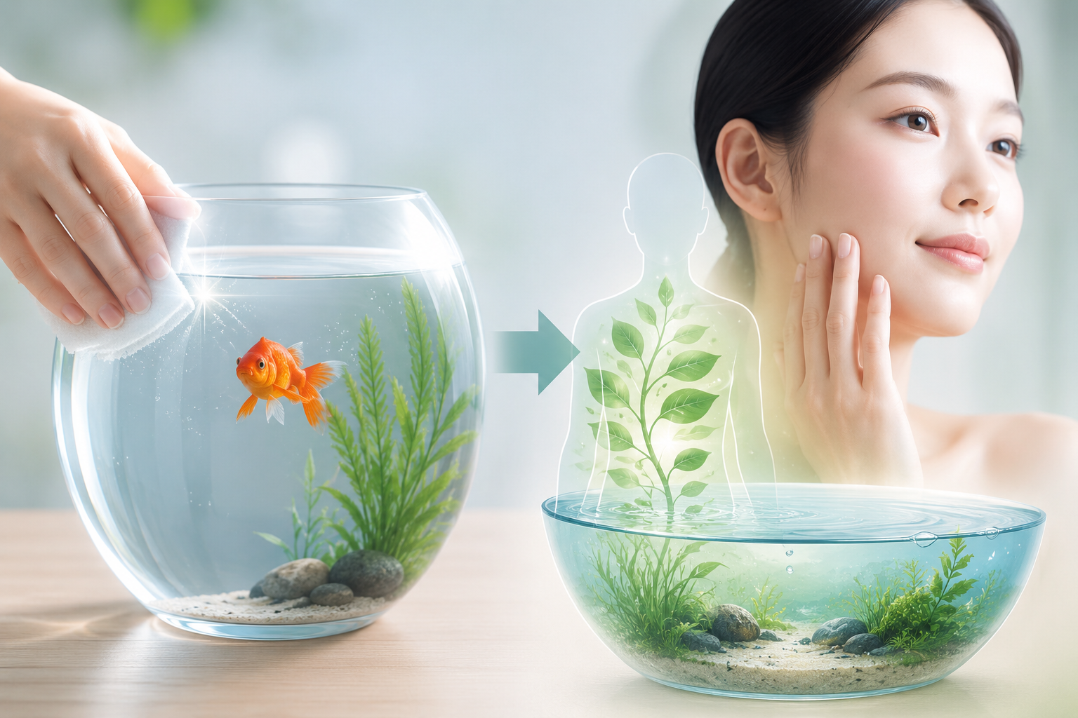 화끈거리는 만성 모낭염, 어항의 물을 바꿔야 낫습니다